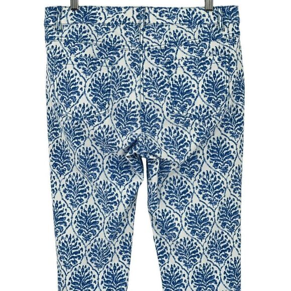 J. McLaughlin Lexi Jeans Slim Straight Leg Stretch Women 10 Blue White - Picture 5 of 10